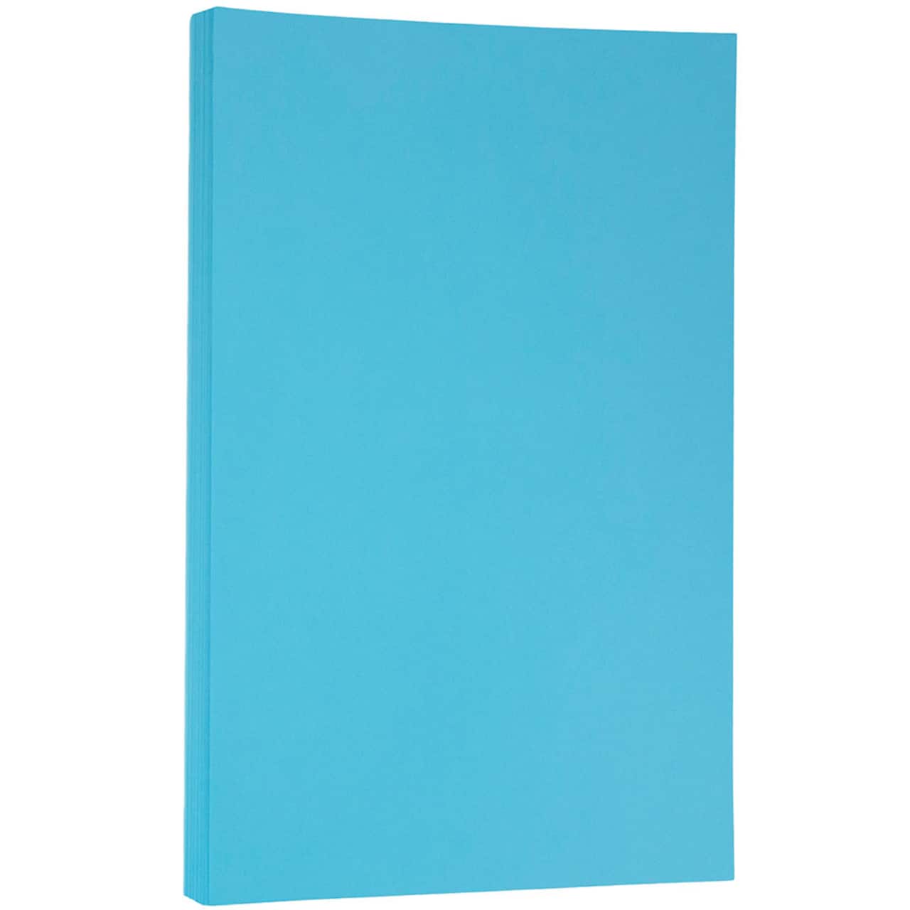 JAM Paper Bright Hue 8.5" x 14" 24lb. Recycled Colored Legal Paper, 100 Sheets